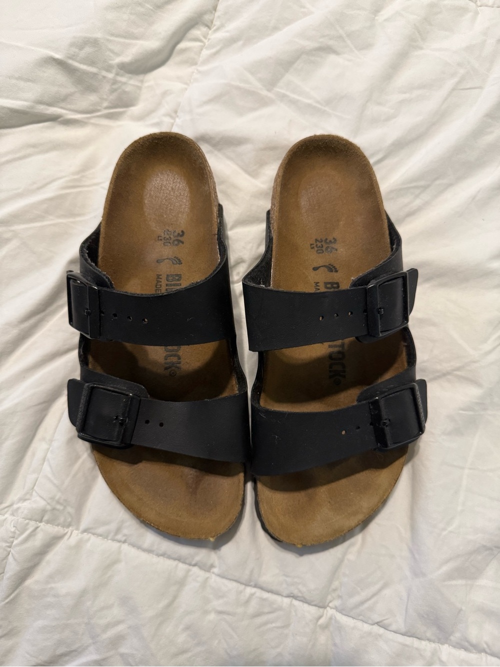 Birkenstock Black Two-Strap Sandals